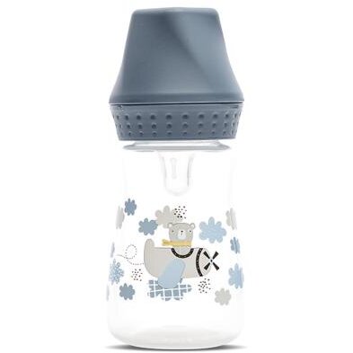 Biberon My Friend Tetina Moale din Silicon 0 Luni+ 125Ml Cameo Blue