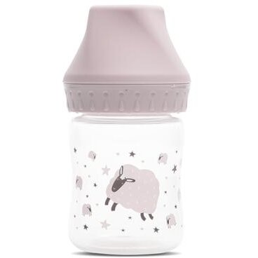 Biberon Lorelli My Friend Mellow Rose, tetina moale din silicon, 0 luni+, 125 ml - imagine 2