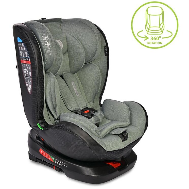 Scaun Auto Copii Nebula i-Size Isofix Baza Rotativa 0 Luni - 12 Ani 40-150CM Maxim 36KG Iceberg Verde