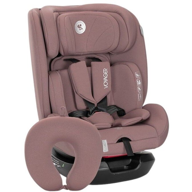 Scaun Auto Copii Voyager i-Size Pernuta de Calatorie Inclusa 0 Luni - 12 Ani 40-150CM Roz