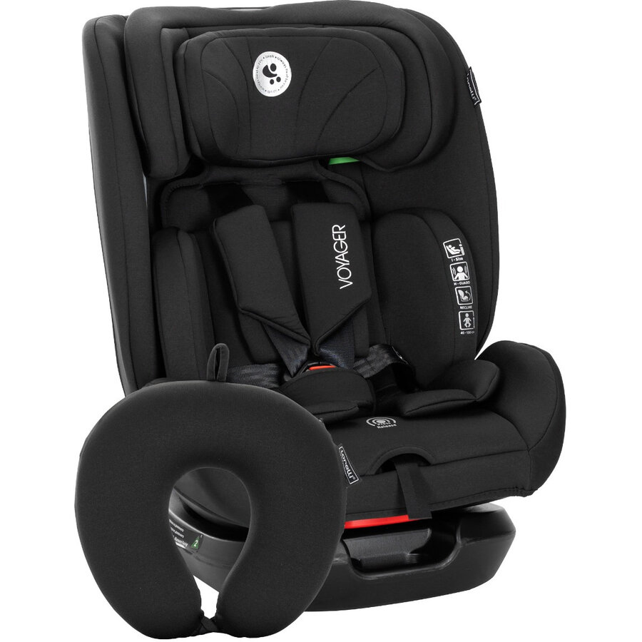Scaun Auto Copii Voyager i-Size Pernuta de Calatorie Inclusa 0 Luni - 12 Ani 40-150CM Negru