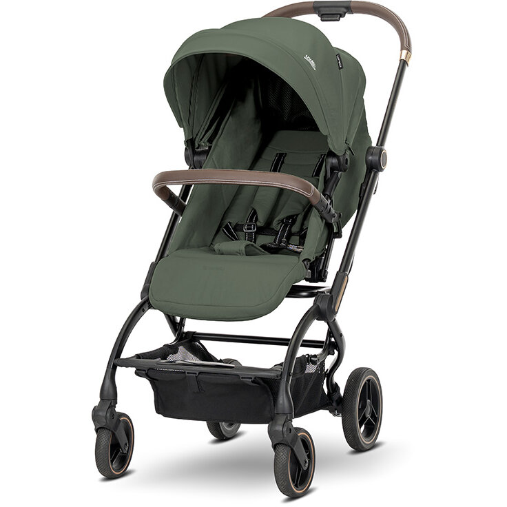 Carucior pentru Nou-Nascut Makaya cu Scaun Rotativ 360 Grade Cadru din Aluminiu pana la 22Kg Green