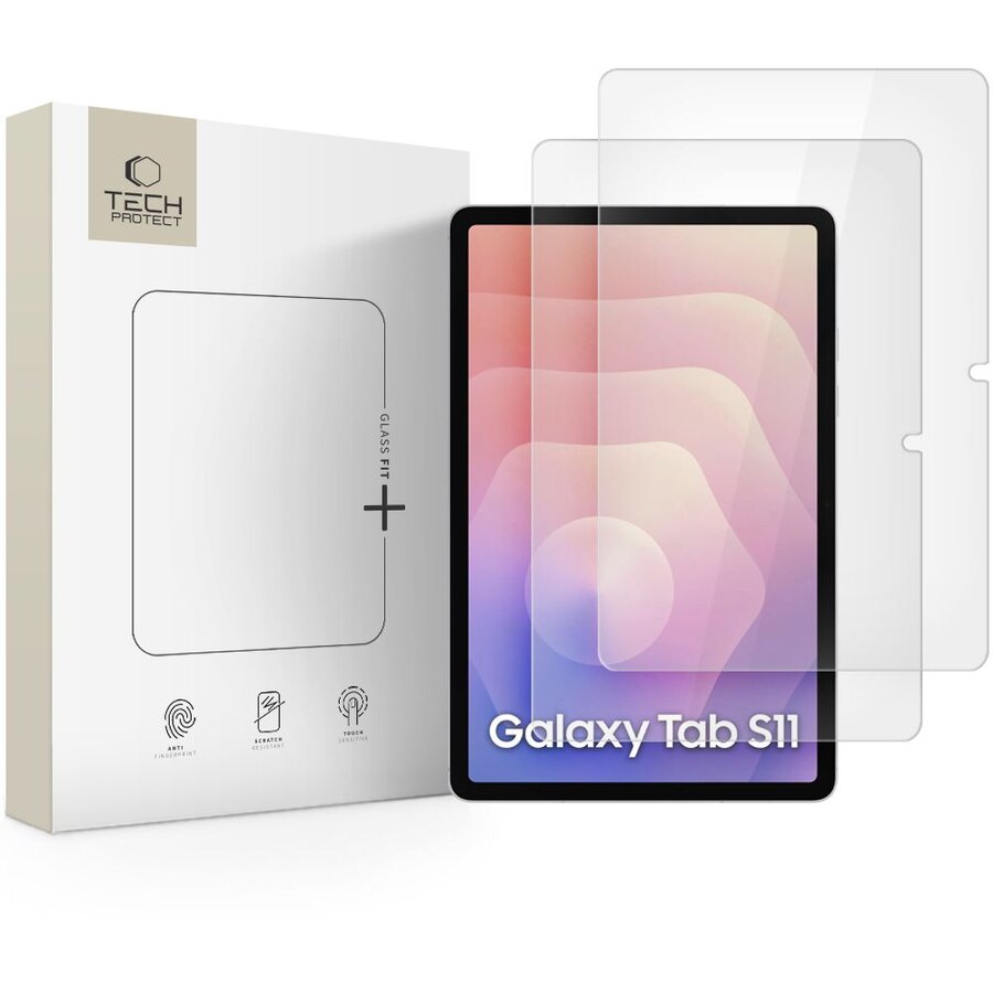Folie protectie tableta Glass Fit Plus compatibila cu Samsung Galaxy Tab S11, Transparent