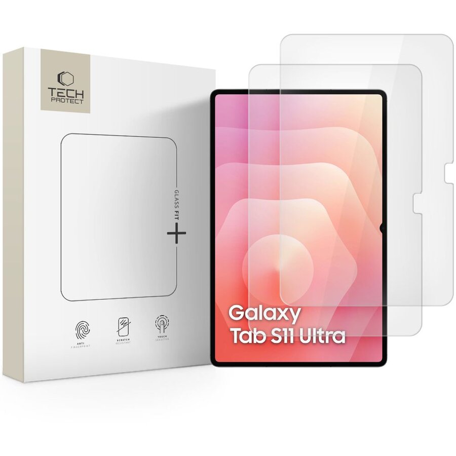Folie protectie tableta Glass Fit Plus compatibila cu Samsung Galaxy Tab S8 Ultra / S9 Ultra / S10 Ultra / S11 Ultra , Transparent
