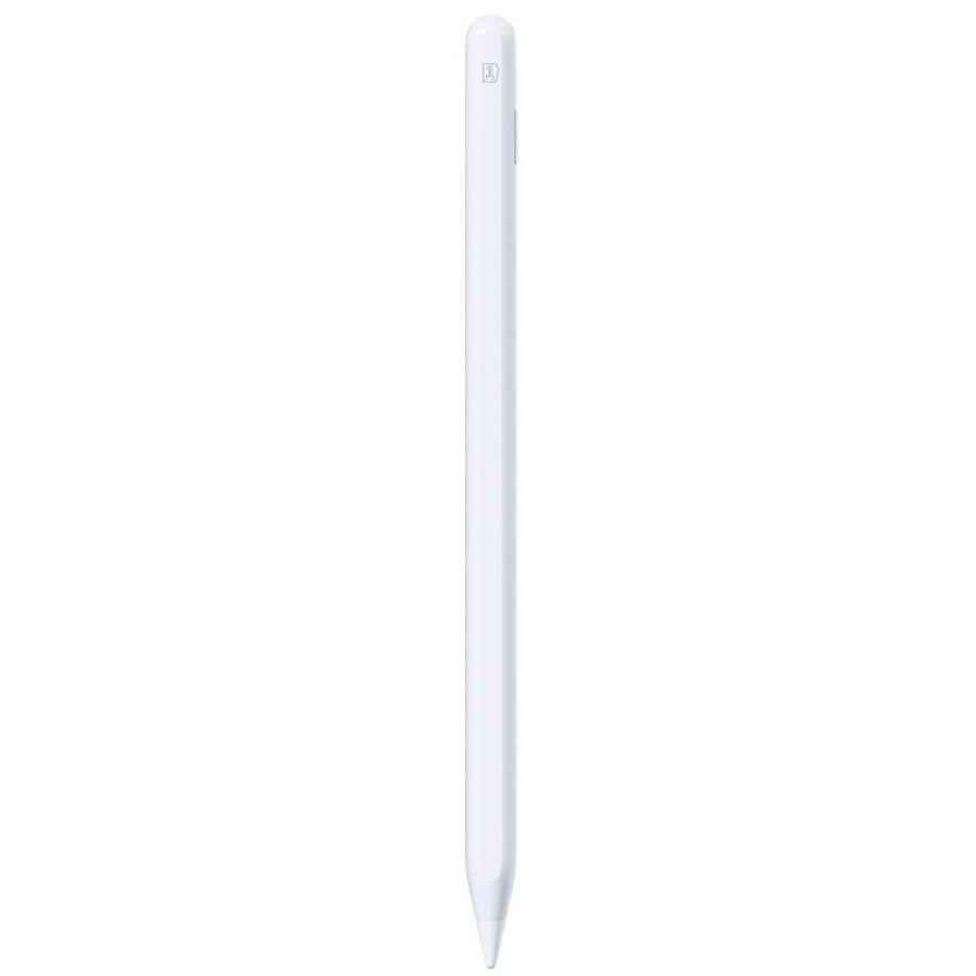 Creion Stylus Pen compatibil cu diferite tablete iPad, Magnetic, Incarcare USB-C, Alb