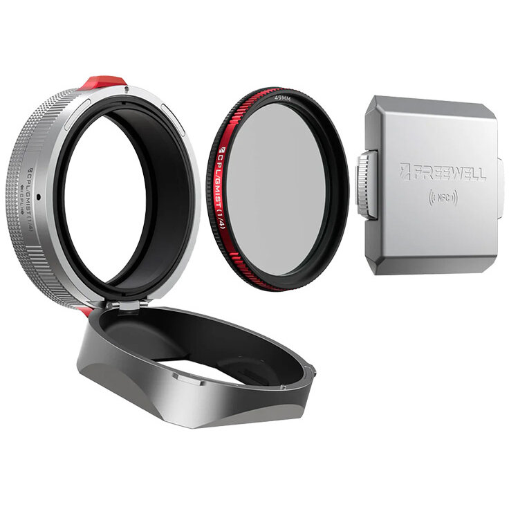 Accesoriu Camera Video Actiune Sunshield compatibil cu FUJI X100, Filtru CPL/Black Mist 49mm incorporat, Silver