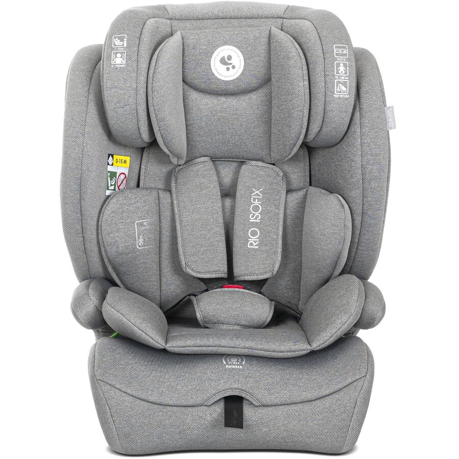 Scaun Auto Copii Rio i-Size Isofix 76-150CM 15 Luni-12 Ani Gri