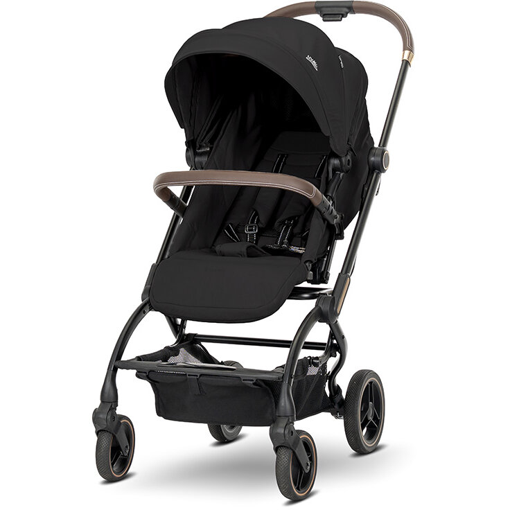 Carucior pentru Nou-Nascut Makaya cu Scaun Rotativ 360 Grade Cadru din Aluminiu pana la 22Kg Black