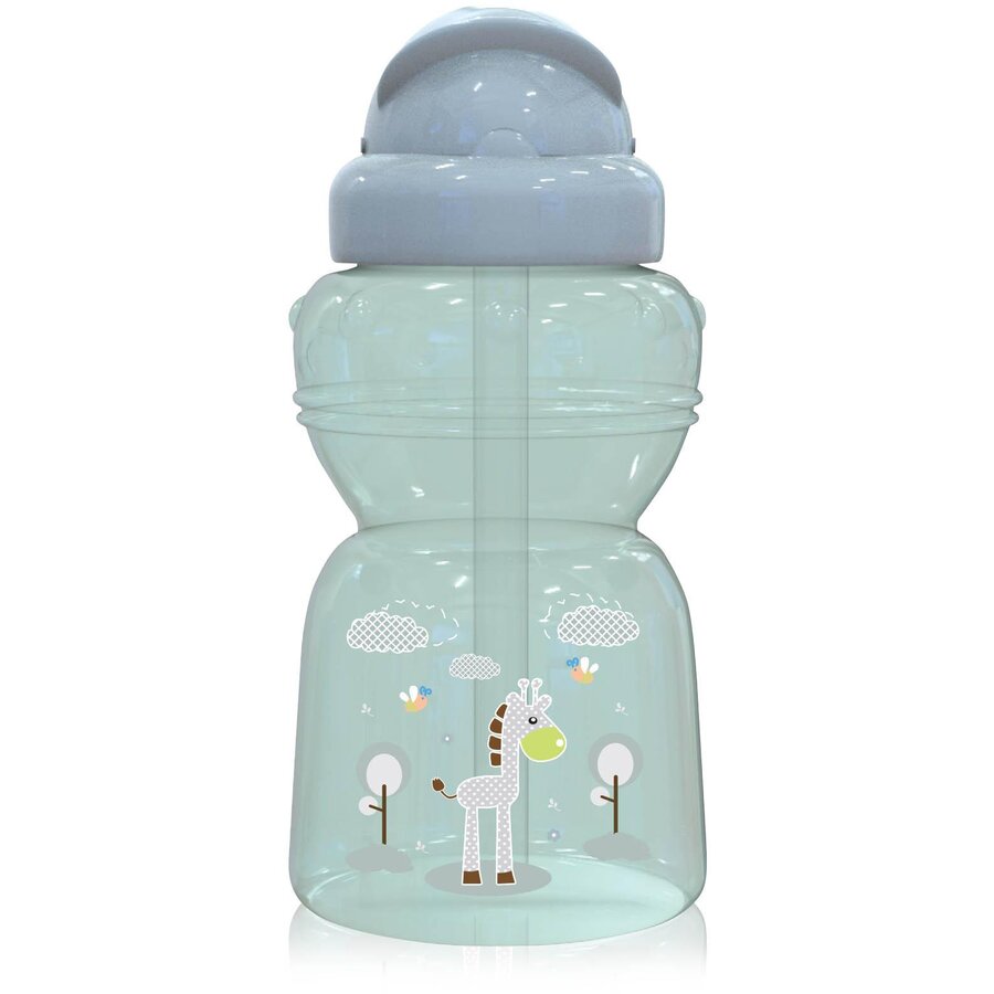 Biberon Mini Sport cu Pai 200ml Animalute Green