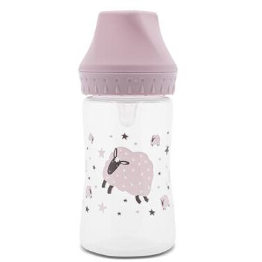 Biberon cu Gat Larg Tetina Moale din Silicon 0 Luni+ 250Ml My Friend Mellow Rose