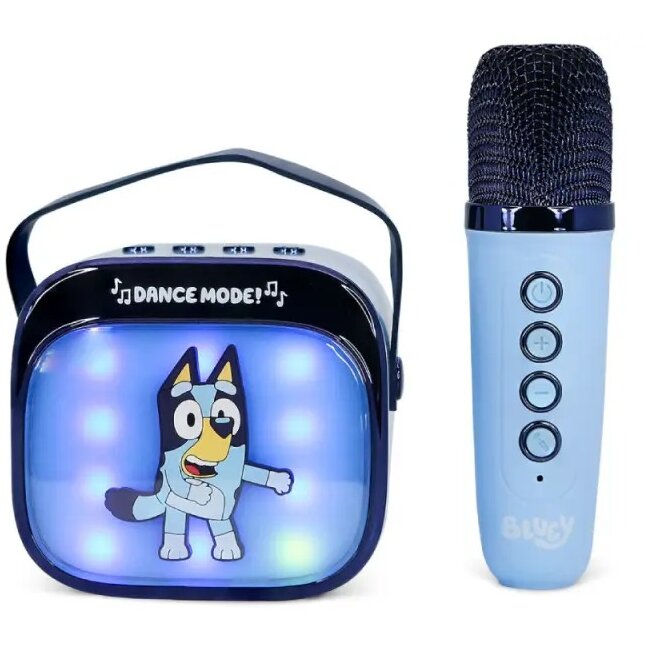 Microfon Bluey Popsing Led Light-Up Wireless Karaoke Speaker Albastru