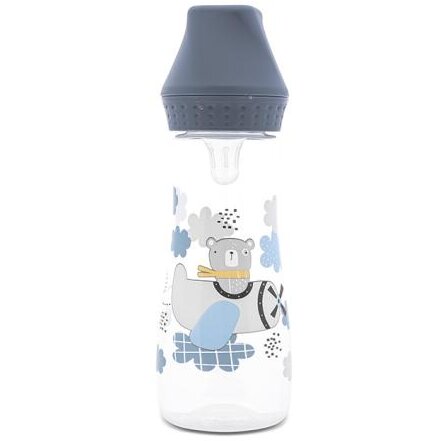 Biberon cu tetina moale din silicon Lorelli My Friend Mellow Rose, 0 luni+, 250 ml - imagine 2