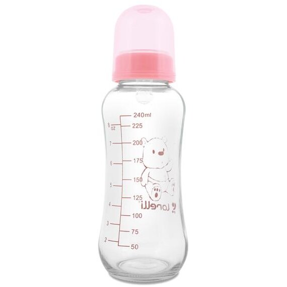 Biberon din sticla 240 ml, Lorelli Blush Pink - imagine 2