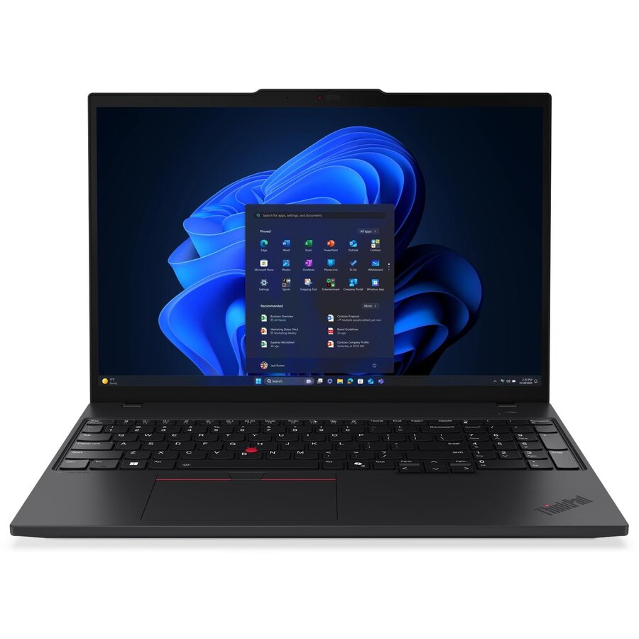 Laptop  ThinkPad T16 Gen 4 16 WUXGA ULT7-255U/32GB/1TB/Integrated Intel/WIN11 Pro/Nordic Backlit kbd/Black/FP/LTE Upgradable/SC/3Y Warranty - imagine 2