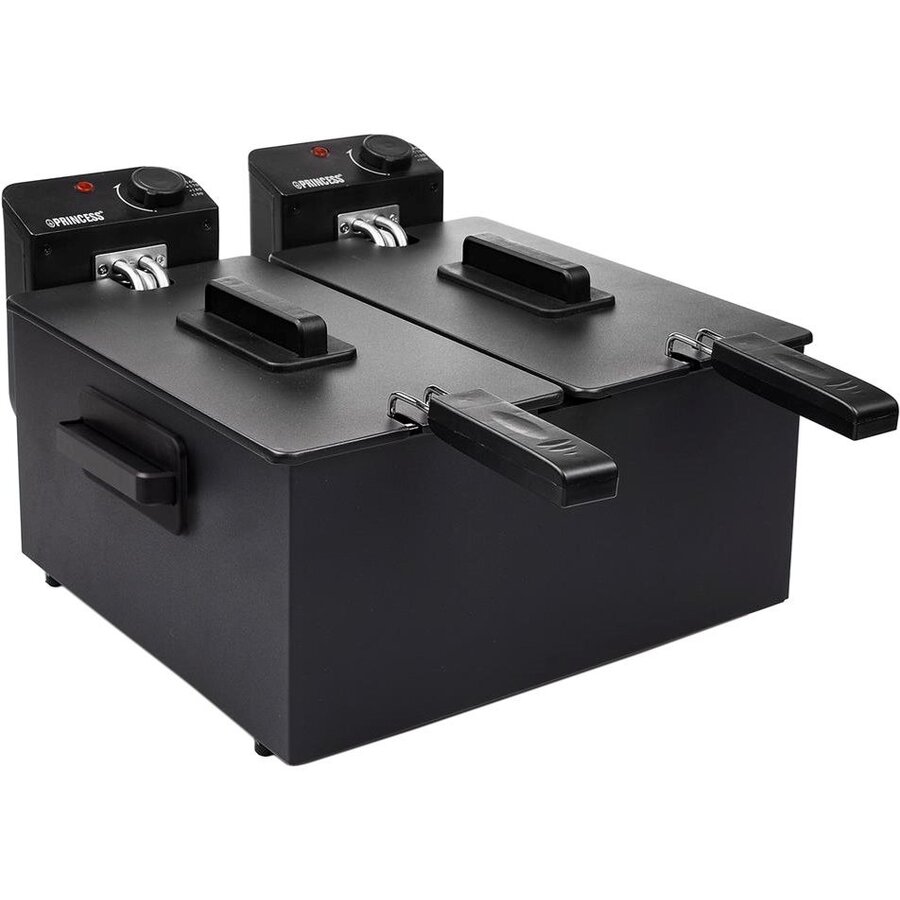 Friteuza 2 Compartimente 6L 2 x 1800W Negru