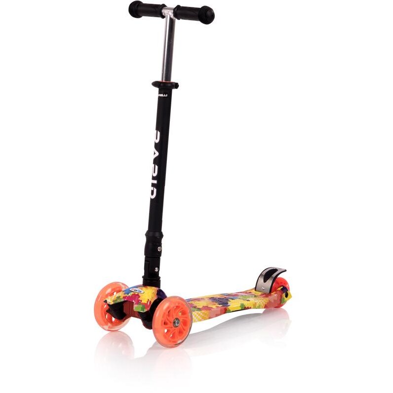 Trotineta Copii Rapid 4 Roti cu LED-uri 5 Ani+ City Portocaliu