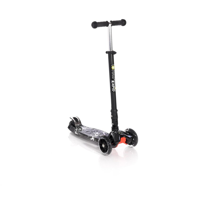 Trotineta Copii Rapid 4 Roti cu LED-uri 5 Ani+ Black Flash