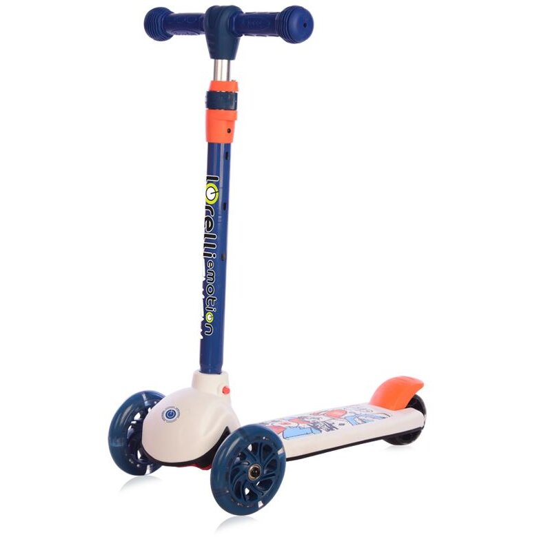 Trotineta Copii Tamtam 3 Ani+ Roti cu Lumini Crazy Navy Blue