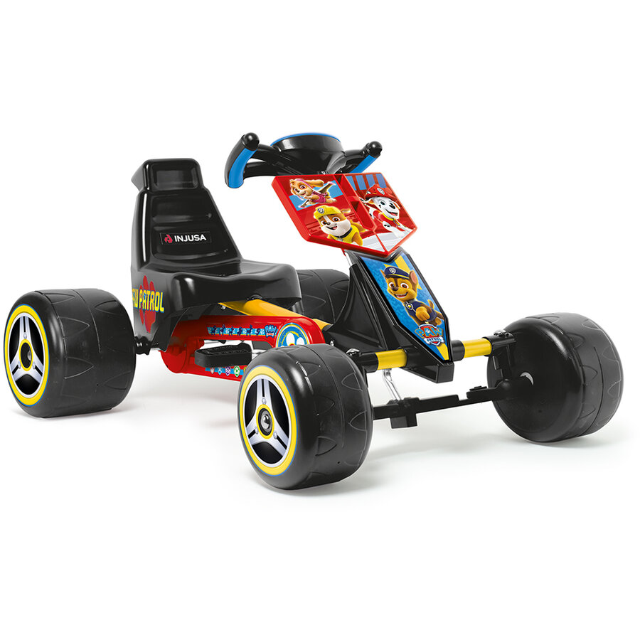 Tricicleta copii Kart cu pedale Injusa licenta Disney Paw Patrol cadru metalic robust pedale si pinion fix 2 ani+