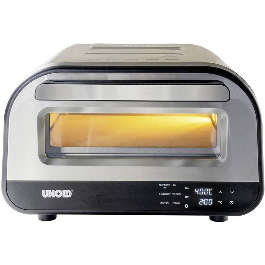 Cuptor Electric pentru Pizza Luigi U68816 cu Piatra Putere 1700W Inox/Negru