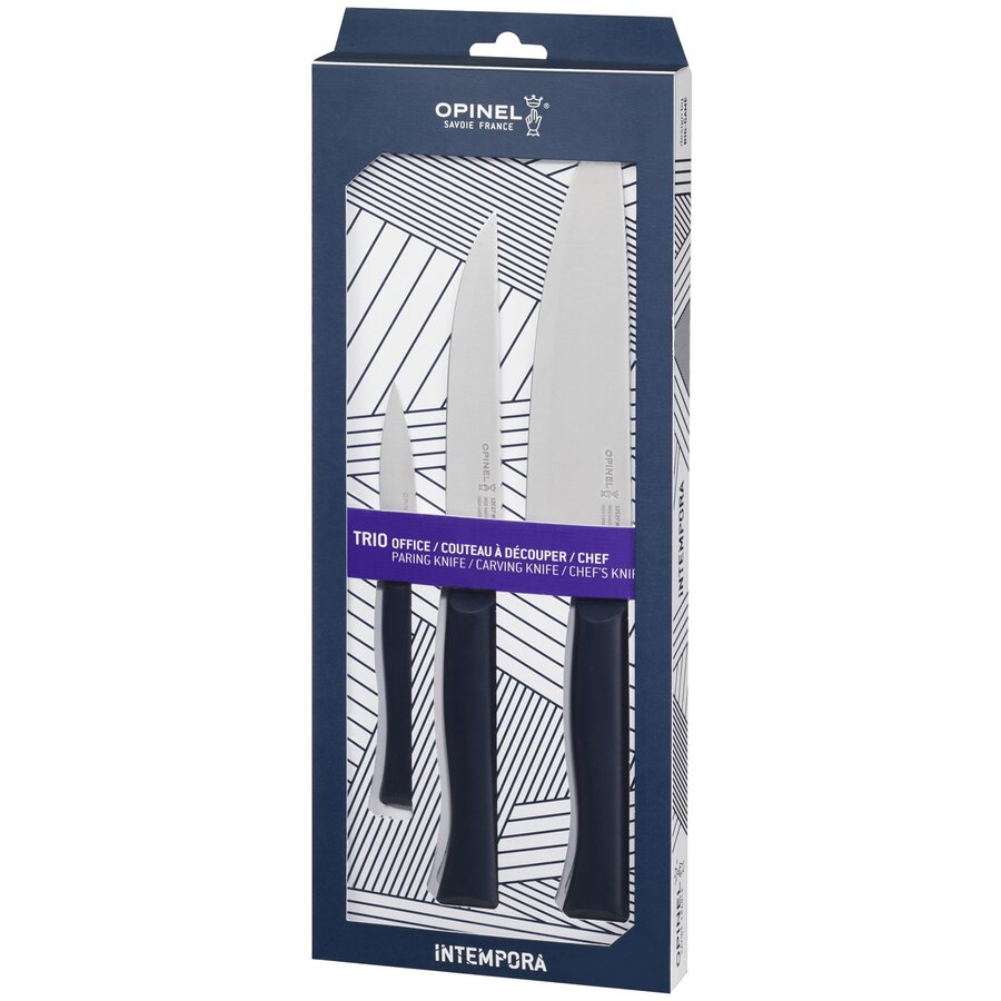 Set 3 Cutite Intempora 002224 Lama Inox Albastru