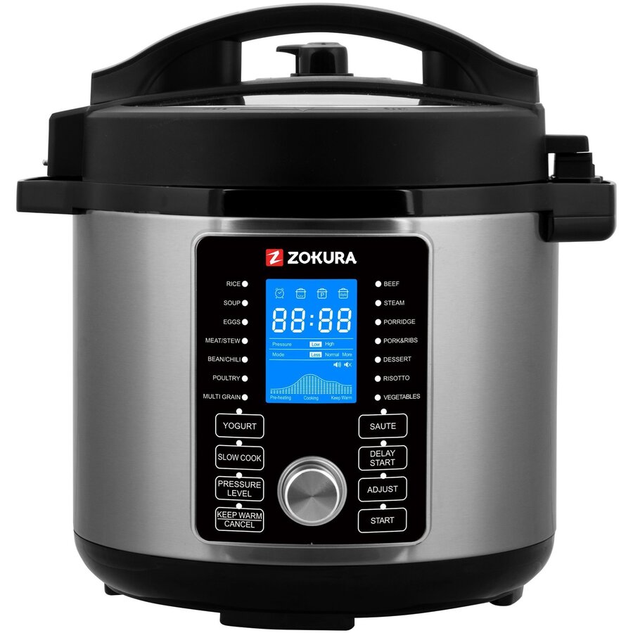 Oala Electrica sub Presiune Multifunctionala Z1229  2in1 Capacitate 5.6L 26 Programe Presetate Putere 1500W Negru
