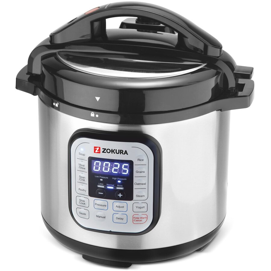 Oala Electrica sub Presiune Multifunctionala Z1230 Capacitate 5.6L 12 Programe Putere 1000W Argintiu/Negru