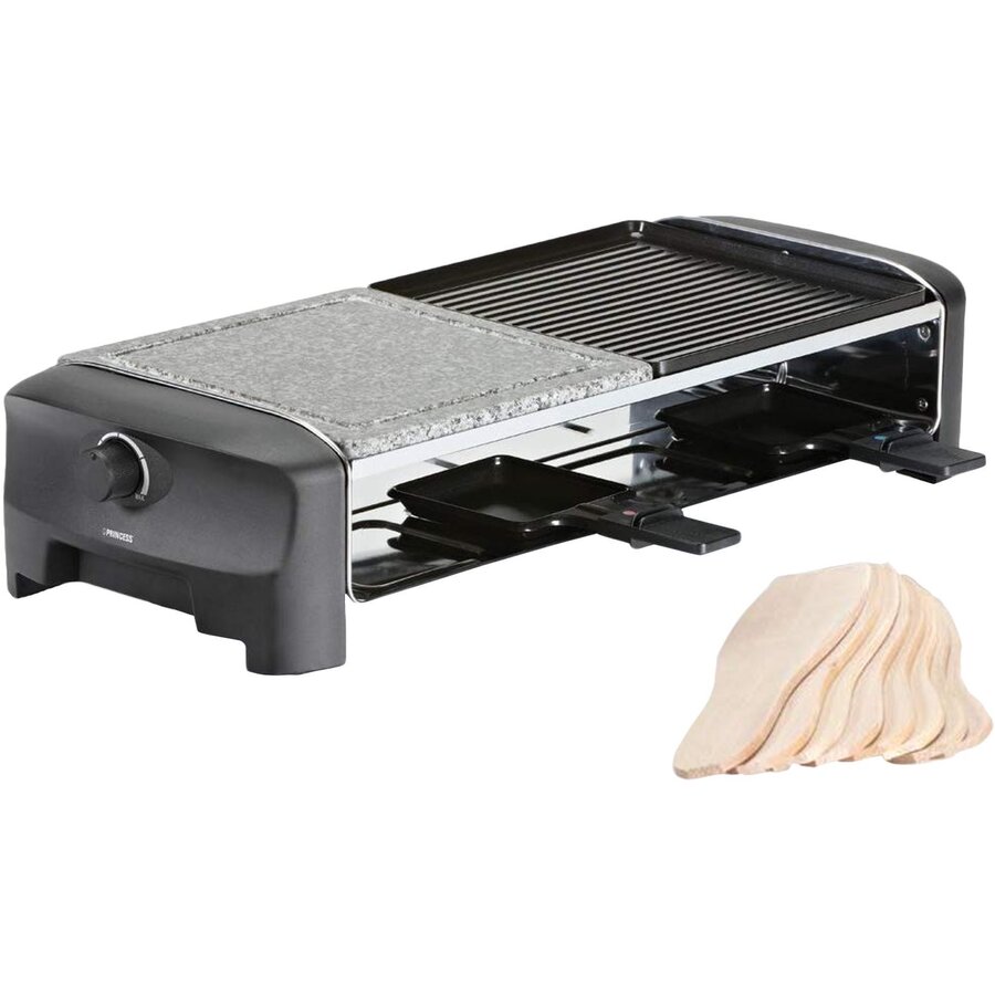 Plita Electrica Grill / Raclette Termostat Ajustabil 1200W Negru/Gri