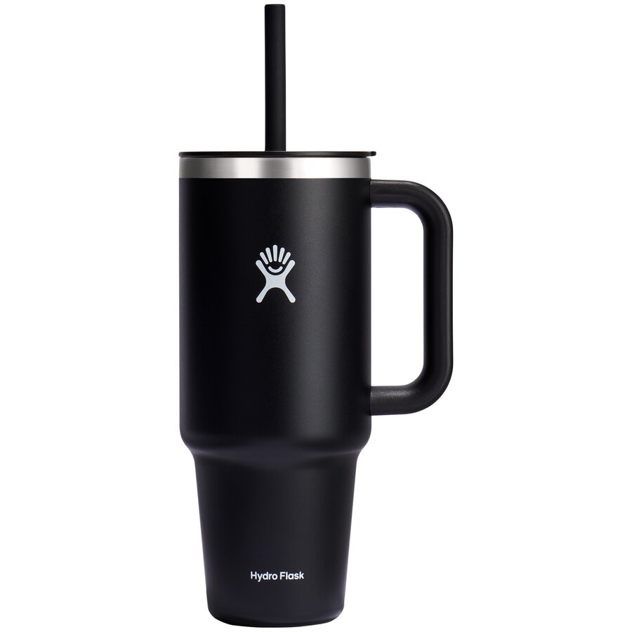 Pahar Termos cu Pai si Maner All Around Travel TT40PS001 Inox 1.18L Negru