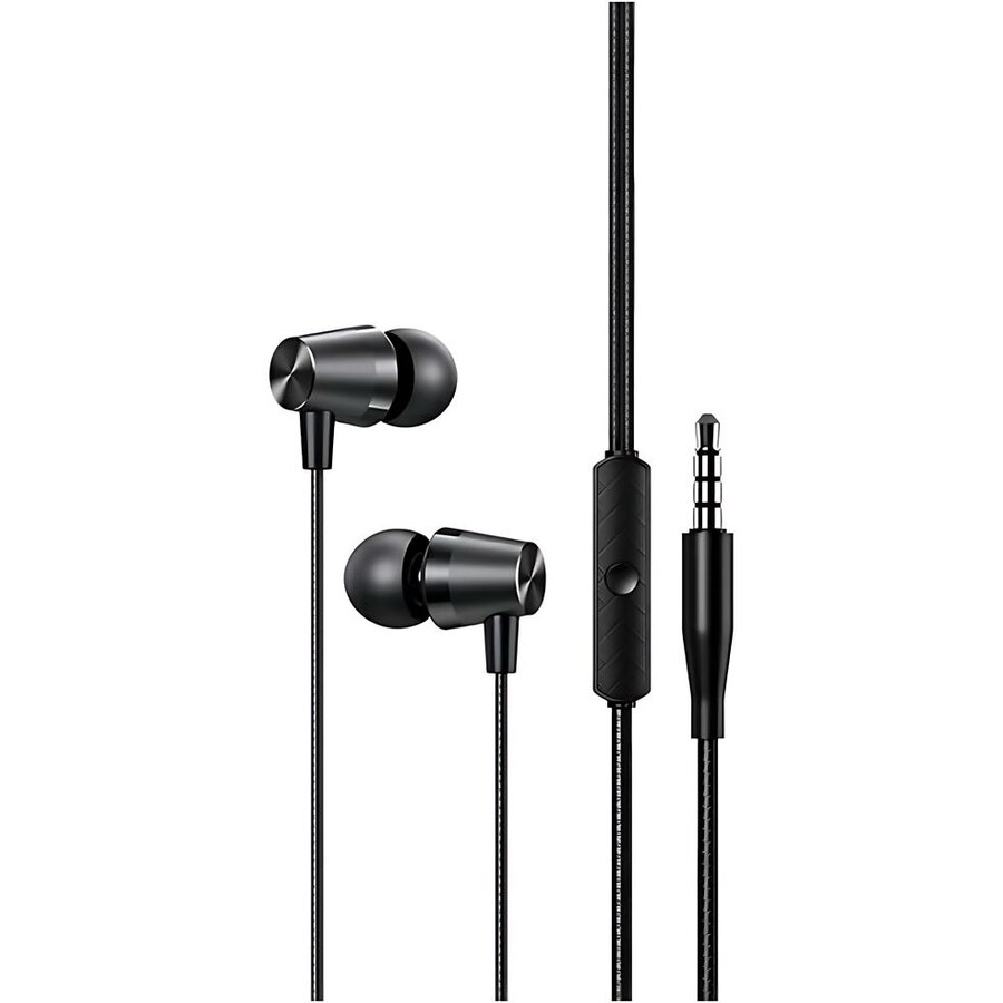 Casti EP-42, In-ear, Control pe fir, Jack 3.5mm, Lungime cablu 1.2m, Negru
