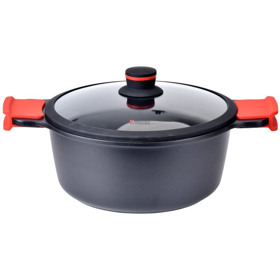 Cratita cu Capac Noble Z1066 Aluminiu Turnat 3.6L Diametru 24CM Negru