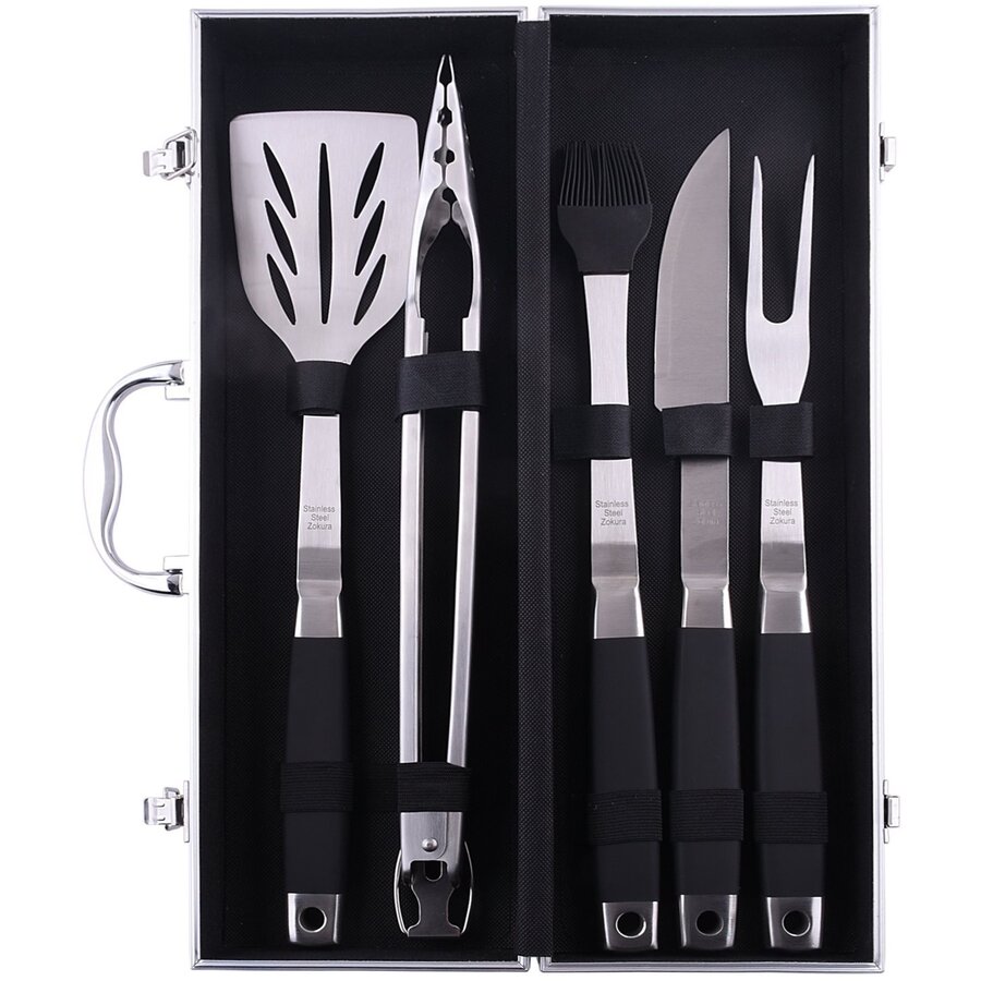 Set Ustensile pentru Gratar Z1195 6 Piese Inox