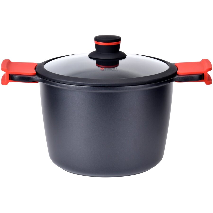 Oala cu Capac Noble Z1067 Aluminiu 6.3L Diametru 24CM Negru