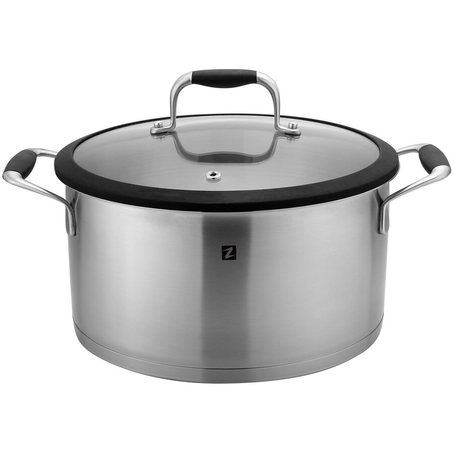 Cratita Z1255 Inox cu Capac 4.1L Diametru 22CM Argintiu