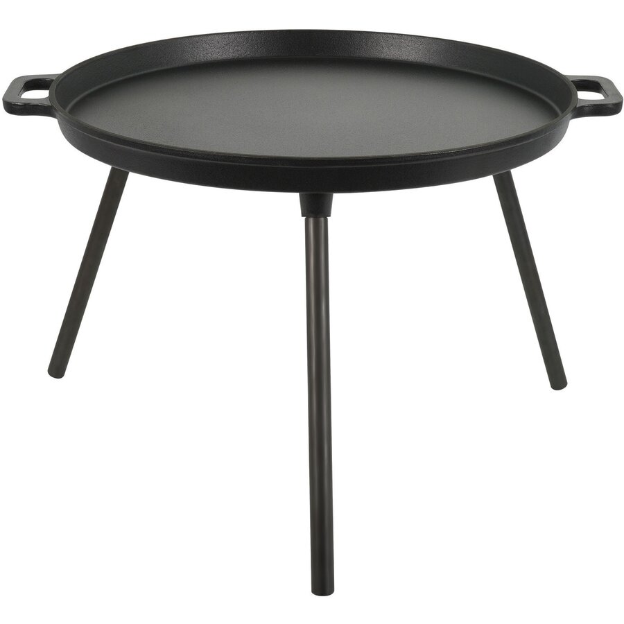 Tava Grill Z1452 din Fonta Emailata cu Picioare Diametru 40CM Negru