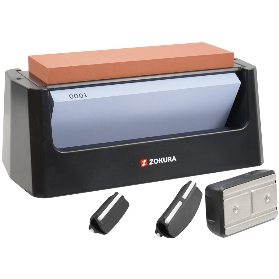 Ascutitor de Cutite Z1404 3 Etape Pietre Granulatie 400/1000/6000 Negru