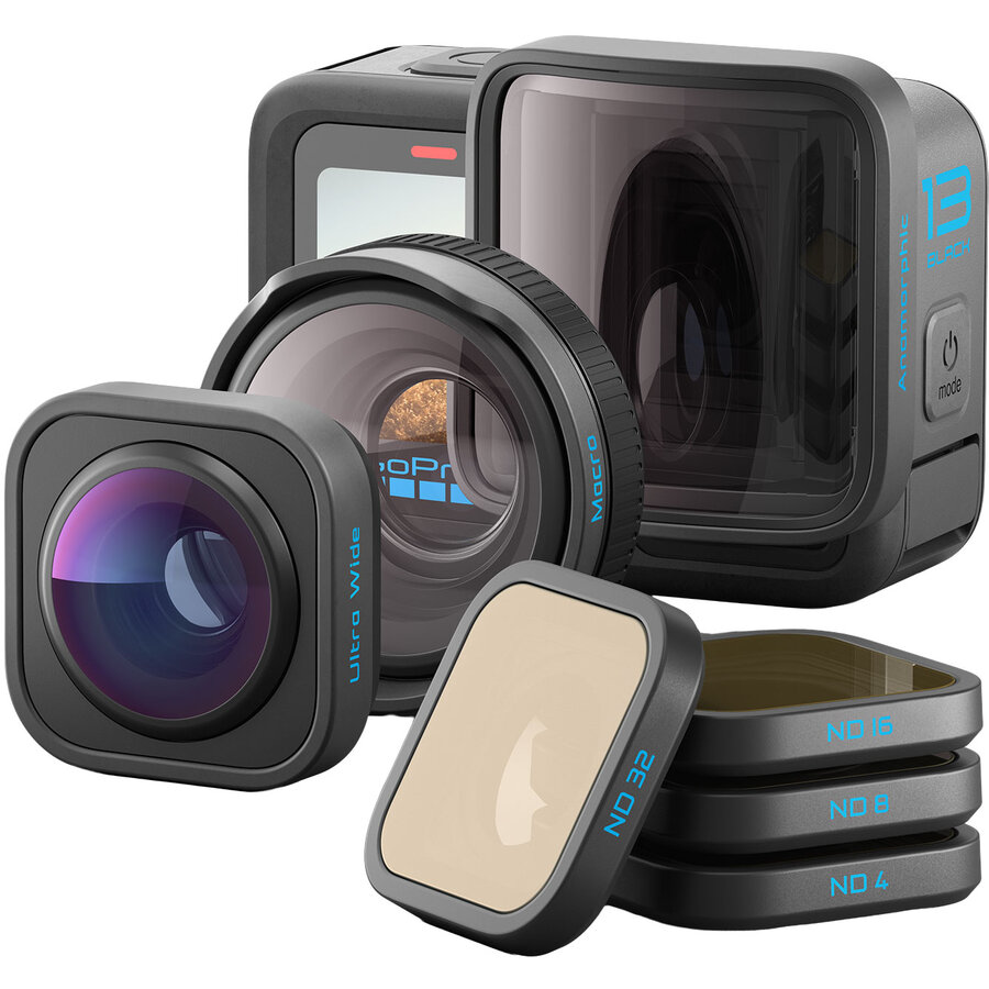 Camera Video de Actiune Hero 13 Black Senzor 27MP + Set Filtre si Lentile HB Series