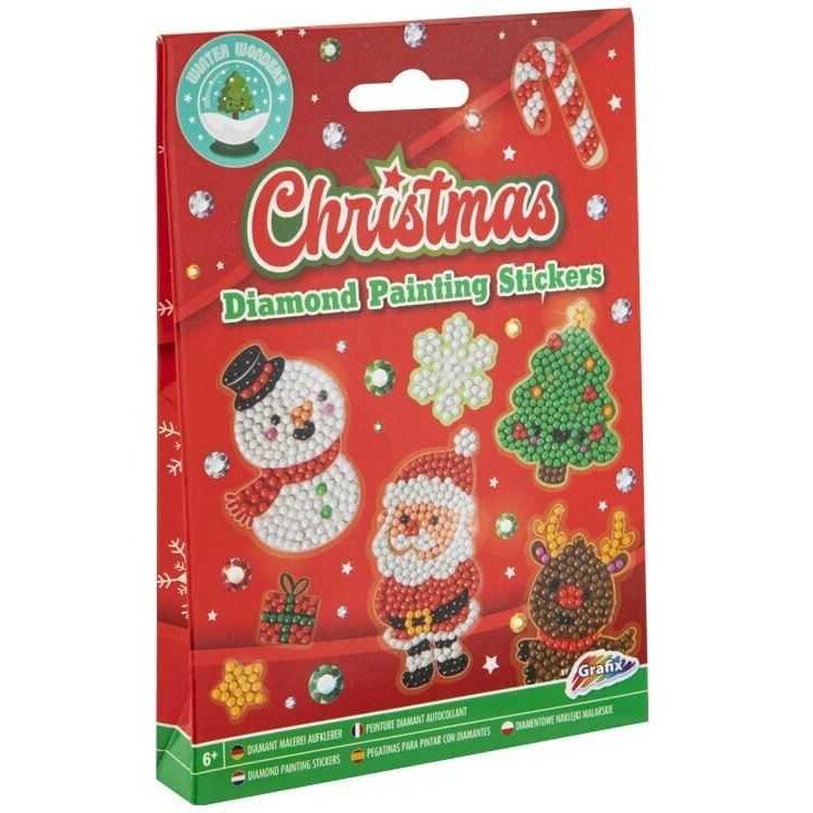 Set Stickere Pictura cu Diamante Craciun 12 Piese 5 Ani+