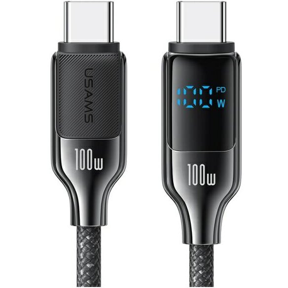 Cablu de date HX Series, USB-C la USB-C, 100W, 480 Mbps, 1.2m, Negru