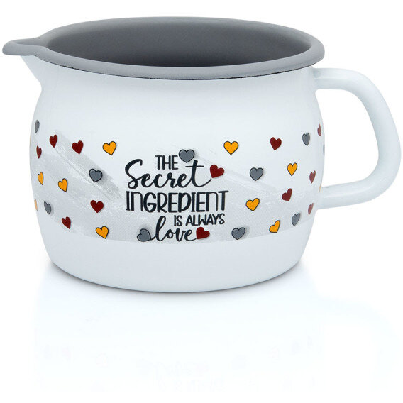Cana cu Cioc Secret Ingredient Email 1.3L Diametru 12CM Alb