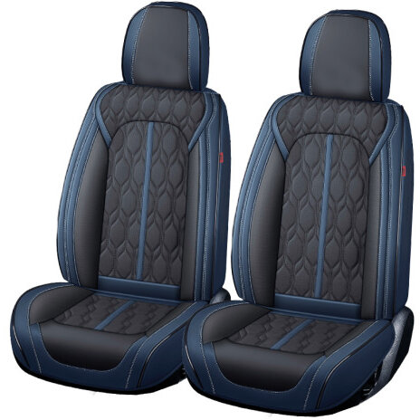 Huse Auto Deluxe Premium 5 Locuri Piele Ecologica Perforata Albastru Inchis / Negru