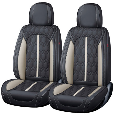 Huse Auto Deluxe Premium 5 Locuri Piele Ecologica Perforata Negru / Alb
