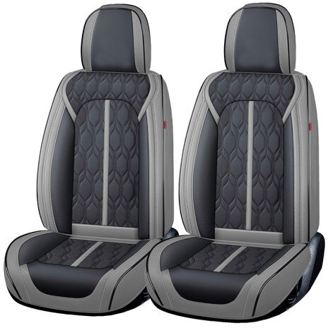 Huse Auto Deluxe Premium 5 Locuri Piele Ecologica Perforata Gri / Negru