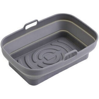 Captuseala din Silicon pentru Air Fryer Dreptunghiular 19.8cm x 13.1cm  Reutilizabil Fara BPA Gri