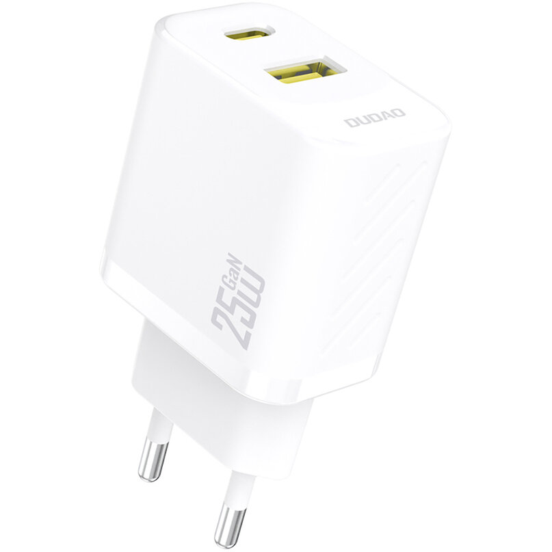 Incarcator A26T, 25W, 1xUSB-C, 1xUSB-A, Fast Charging, Alb