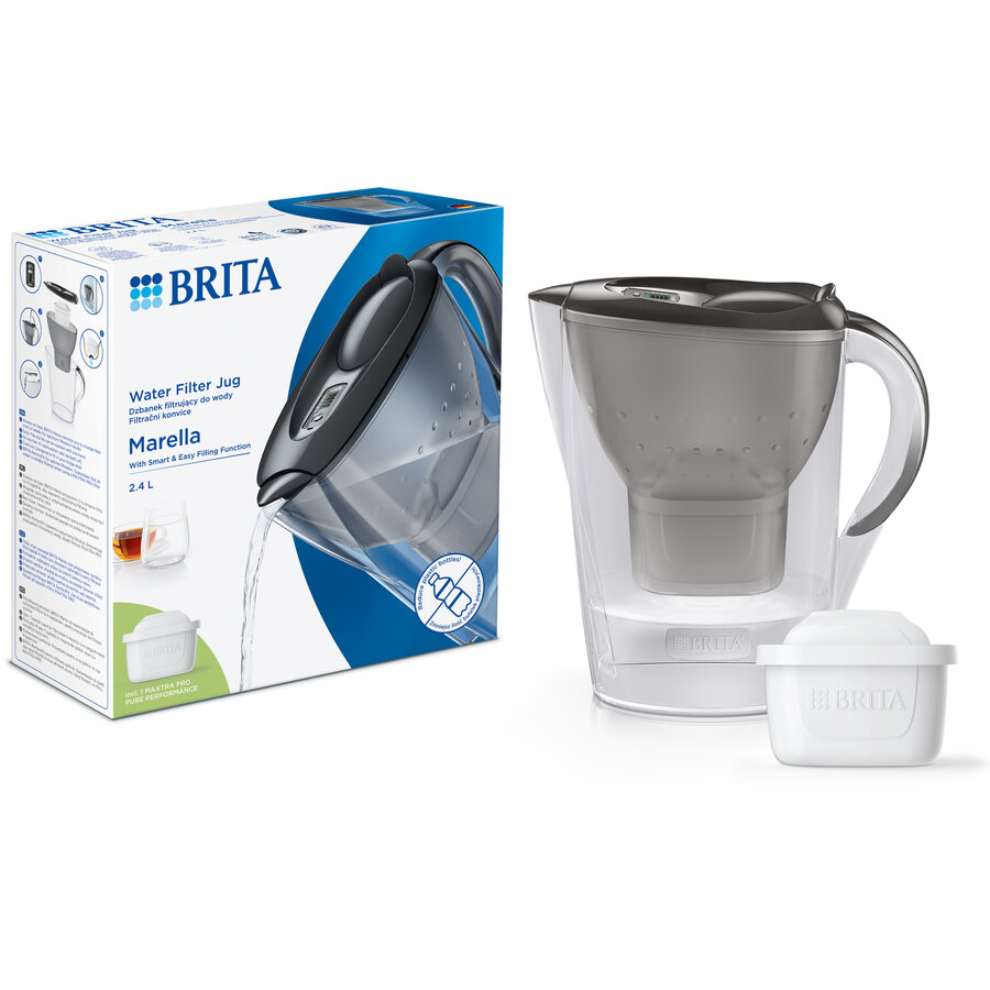 Cană Filtranta Brita Marella 2.4L + Filtru Maxtra PRO Gri