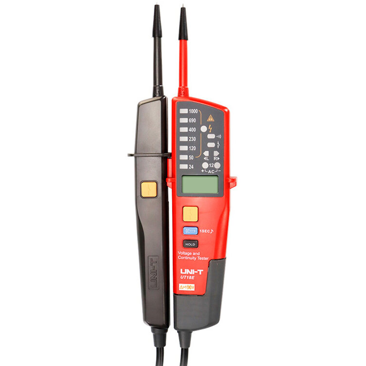Tester de Tensiune Electronic Uni-t UT18E 1000V Afișaj LCD IP26 Negru