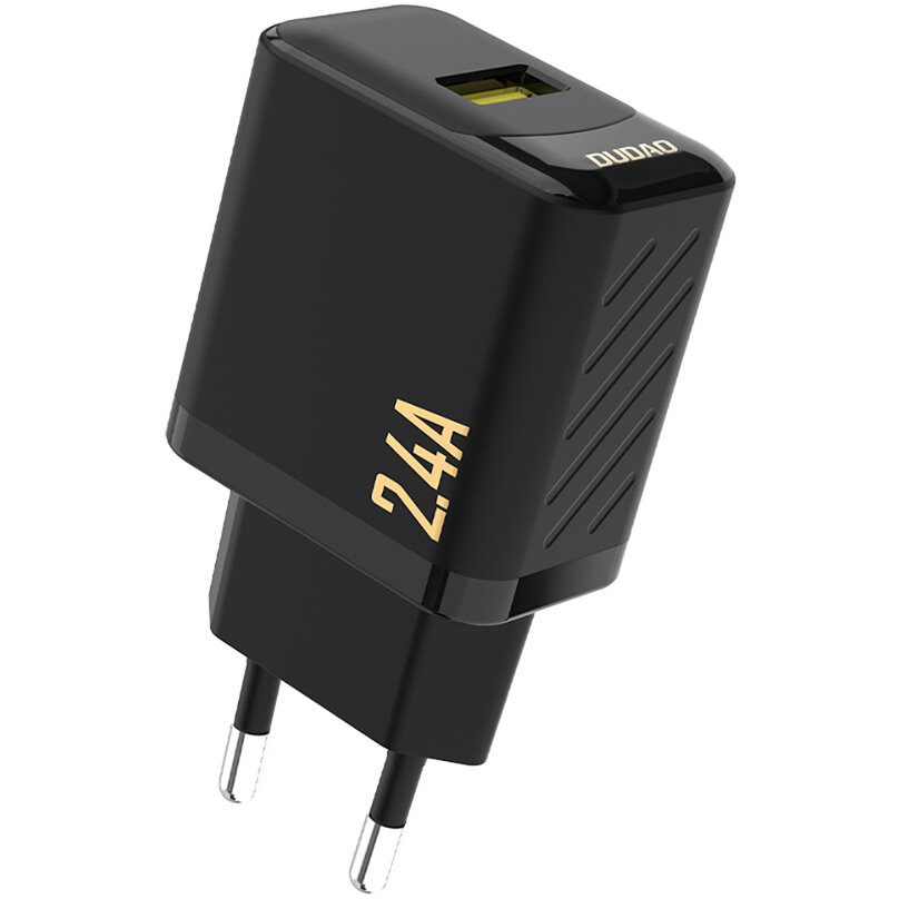 Incarcator A23, 2.4A, 1xUSB-A, Fast Charging, Negru