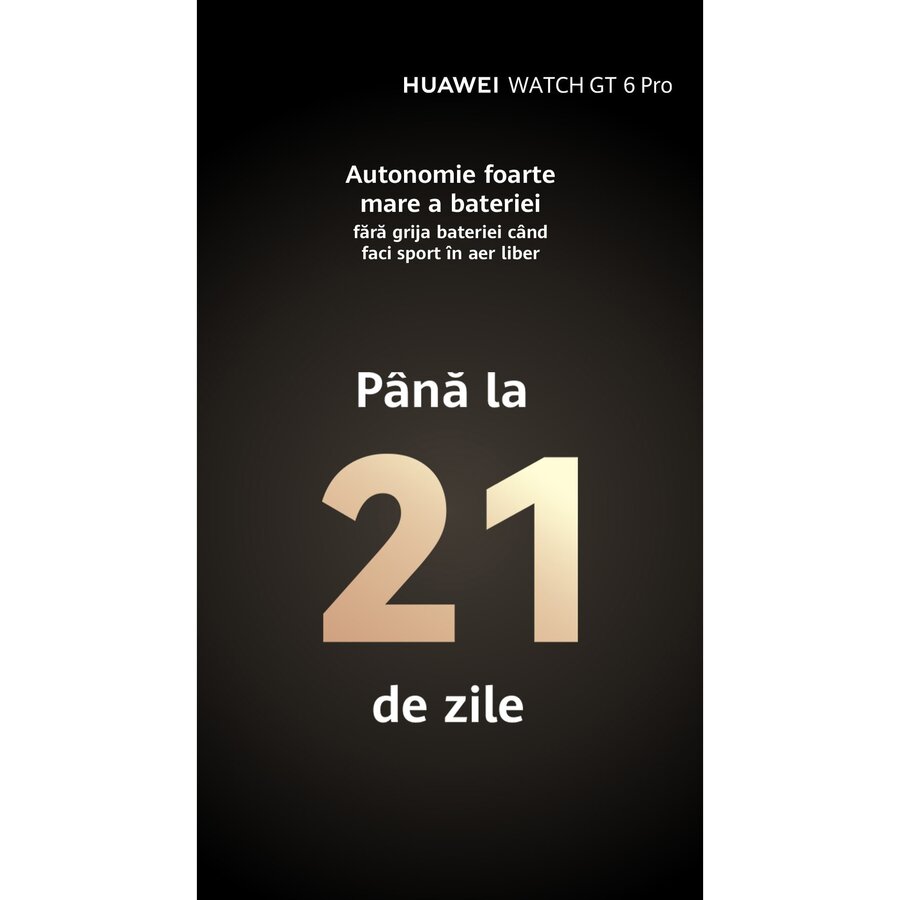 Smartwatch Huawei Watch GT 6 Pro 46mm Black — imaginea 3
