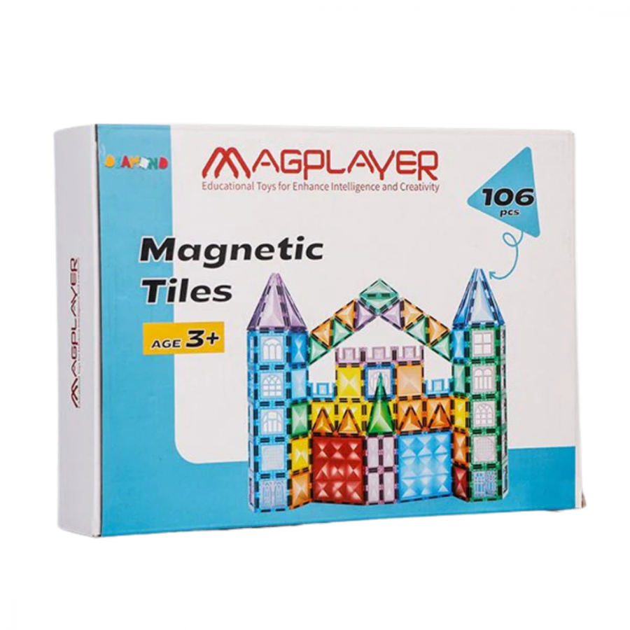 Set de Constructie Magnetic 3D  106x Piese +3ani Multicolor